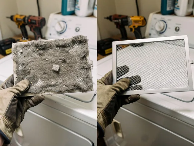 Professional lint trap cleaning by Maple Heights Dryer Vent Cleaning in Maple Heights
