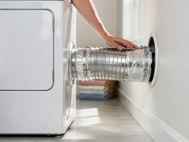 Professional dryer vent hose installation by Maple Heights Dryer Vent Cleaning in Maple Heights