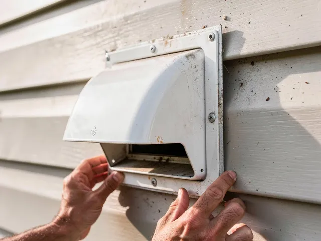 Maple Heights Dryer Vent Cleaning technician delivering thorough residential dryer vent cleaning service in Maple Heights